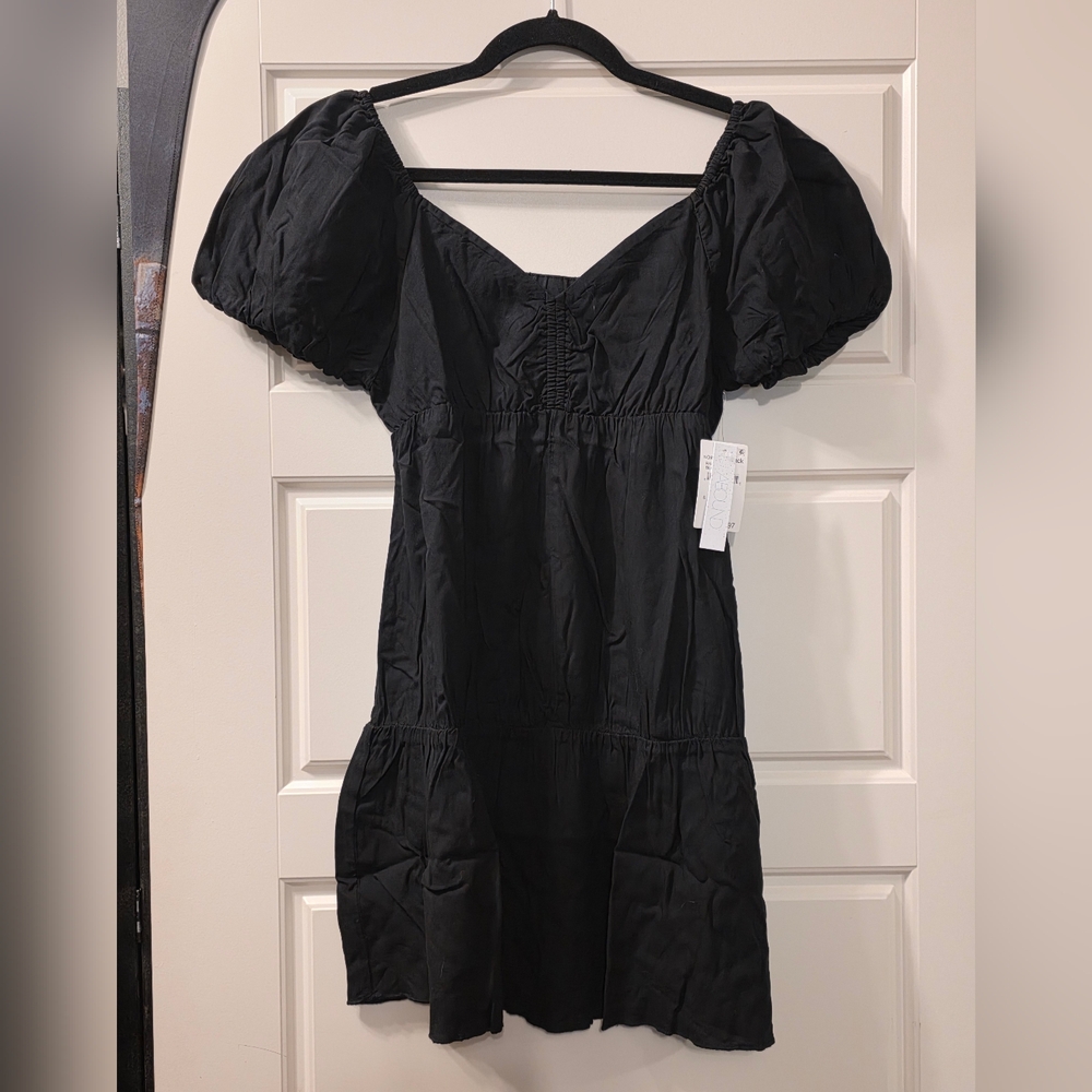 XXS-M Abound Babydoll Mini Dress In Black
